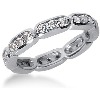 Eternity-ring i palladium med runde, brilliantslipte diamanter (ca 0.72ct)