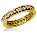 Eternity-ring i gult gull med runde, brilliantslipte diamanter (ca 0.87ct)