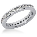 Eternity-ring i palladium med runde, brilliantslipte diamanter (ca 0.62ct)