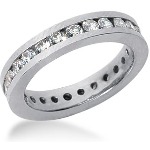Eternity-ring i hvitt gull med runde, brilliantslipte diamanter (ca 1.25ct)