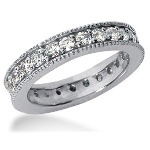 Eternity-ring i palladium med runde, brilliantslipte diamanter (ca 1.25ct)