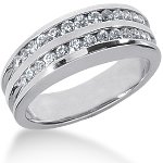 Gifte & Forlovelsesring i hvitt gull med 26st diamanter (0.52ct)