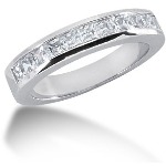 Gifte & Forlovelsesring i hvitt gull med 11st diamanter (1.32ct)