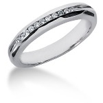 Gifte & Forlovelsesring i platina med 11st diamanter (0.11ct)