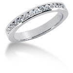 Gifte & Forlovelsesring i platina med 13st diamanter (0.26ct)