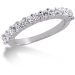 Gifte & Forlovelsesring i hvitt gull med 13st diamanter (0.65ct)