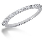 Gifte & Forlovelsesring i hvitt gull med 15st diamanter (0.3ct)