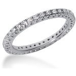 Eternity-ring i hvitt gull med runde, brilliantslipte diamanter (ca 0.37ct)