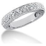 Gifte & Forlovelsesring i platina med 11st diamanter (0.55ct)