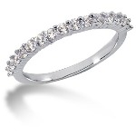Gifte & Forlovelsesring i hvitt gull med 15st diamanter (0.45ct)