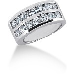 Gifte & Forlovelsesring i platina med 14st diamanter (2.1ct)