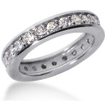 Eternity-ring i platina med runde, brilliantslipte diamanter (ca 1.2ct)