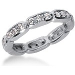 Eternity-ring i hvitt gull med runde, brilliantslipte diamanter (ca 0.72ct)