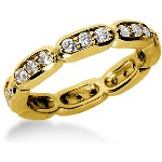 Eternity-ring i gult gull med runde, brilliantslipte diamanter (ca 0.72ct)