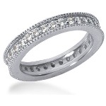 Eternity-ring i platina med runde, brilliantslipte diamanter (ca 0.64ct)