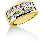 Gifte & Forlovelsesring i gult gull med 14st diamanter (2.1ct)