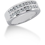 Gifte & Forlovelsesring i hvitt gull med 20st diamanter (0.6ct)