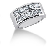 Gifte & Forlovelsesring i hvitt gull med 14st diamanter (2.8ct)