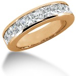 Gifte & Forlovelsesring i rødt gull med 10st diamanter (2.5ct)