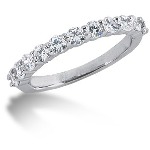 Gifte & Forlovelsesring i hvitt gull med 11st diamanter (0.77ct)