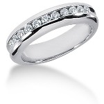 Gifte & Forlovelsesring i palladium med 11st diamanter (0.33ct)