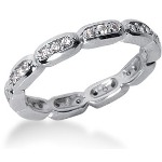 Eternity-ring i hvitt gull med runde, brilliantslipte diamanter (ca 0.3ct)