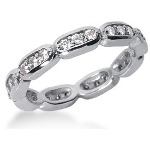 Eternity-ring i platina med runde, brilliantslipte diamanter (ca 0.54ct)