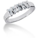 Gifte & Forlovelsesring i hvitt gull med 10st diamanter (0.3ct)