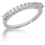 Gifte & Forlovelsesring i hvitt gull med 13st diamanter (0.39ct)