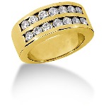 Gifte & Forlovelsesring i gult gull med 14st diamanter (0.98ct)