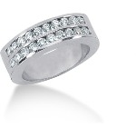 Gifte & Forlovelsesring i palladium med 18st diamanter (0.9ct)