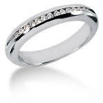 Gifte & Forlovelsesring i palladium med 13st diamanter (0.13ct)