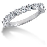 Gifte & Forlovelsesring i palladium med 11st diamanter (1.65ct)
