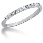 Gifte & Forlovelsesring i hvitt gull med 11st diamanter (0.22ct)