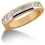 Gifte & Forlovelsesring i rødt gull med 11st diamanter (1.1ct)