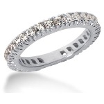 Eternity-ring i palladium med runde, brilliantslipte diamanter (ca 0.9ct)