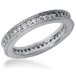 Eternity-ring i hvitt gull med runde, brilliantslipte diamanter (ca 0.39ct)