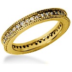 Eternity-ring i gult gull med runde, brilliantslipte diamanter (ca 0.39ct)