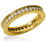 Eternity-ring i gult gull med runde, brilliantslipte diamanter (ca 0.64ct)