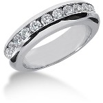 Gifte & Forlovelsesring i hvitt gull med 11st diamanter (0.55ct)