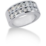 Gifte & Forlovelsesring i hvitt gull med 14st diamanter (1.4ct)