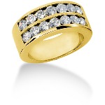 Gifte & Forlovelsesring i gult gull med 14st diamanter (1.4ct)