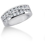 Gifte & Forlovelsesring i hvitt gull med 20st diamanter (1.4ct)