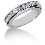 Gifte & Forlovelsesring i hvitt gull med 11st diamanter (0.77ct)
