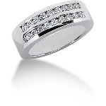 Gifte & Forlovelsesring i hvitt gull med 18st diamanter (0.54ct)