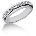 Gifte & Forlovelsesring i hvitt gull med 13st diamanter (0.26ct)