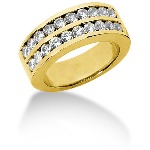 Gifte & Forlovelsesring i gult gull med 20st diamanter (1.2ct)