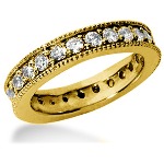 Eternity-ring i gult gull med runde, brilliantslipte diamanter (ca 1.25ct)
