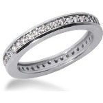 Eternity-ring i platina med runde, brilliantslipte diamanter (ca 0.42ct)