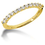 Gifte & Forlovelsesring i gult gull med 13st diamanter (0.26ct)